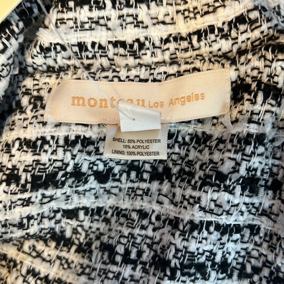 NWT Monteau Tweed Blazer Black and White S - Picture 4 of 9